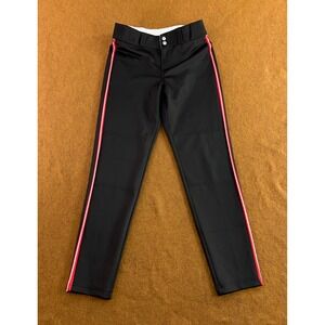 Marucci Youth Small Black Red Stripe Baseball Tapered Pants New